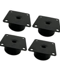 Four Pack Beefy Stainless Steel Furniture Legs With Mounting Plates And Screws For Sofas Cabinets Shelves Bookcases Dressers Tables Floor Protec...