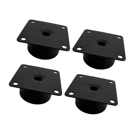 Four Pack Beefy Stainless Steel Furniture Legs With Mounting Plates And Screws For Sofas Cabinets Shelves Bookcases Dressers Tables Floor Protec...