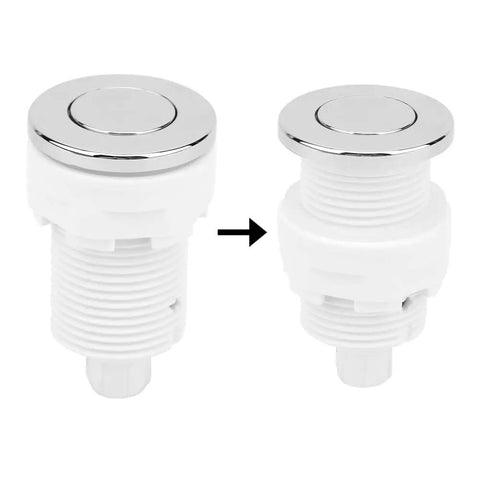 Pressure Bath Switch Push Button For Garbage Disposal And Tub Spa Massage, Sink Top Air Switch 28mm White Easy Install Durable ABS