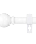 Heavy Duty White Curtain Rod Set For Windows 28 To 48 Inches, Five Eighths Inch Diameter Metal Splicing Rod With Brackets, Adjustable
