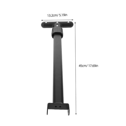 Beefy Adjustable Heavy Duty Wagon Cart Pull Handle From 18 To 27.6 Inches Telescoping Replacement Handle For Folding Carts Easy Install For Outdoor Camping Trolleys And Wagons, black metal, 45cm x 13.2cm