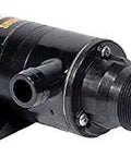 Beefy 12V Macerator Pump For RV And Marine, One And A Half Inch Inlet, One Inch Outlet, 17 Amp Draw, side view