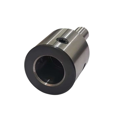 Annular cutter holder with 1/2 in shank, steel body, front view showing lock screw