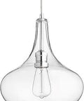 Transitional One Light Pendant From Filament Collection Chrome Finish, 15.5 Inch Height And 11.25 Inch Width, Dry Location Lighting