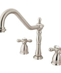 Heritage 8 Inch Centerset Kitchen Faucet in Brushed Nickel With Solid Brass Construction Duraseal Washerless Cartridge