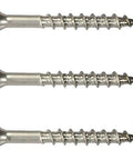 Marine Grade Stainless Steel Deck Screws 316 Size 8 X 1-1/4 Inch Flat Head Square Drive Wood Cutting Point side view
