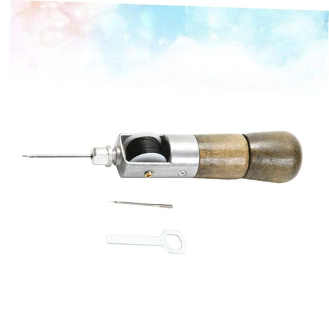 Leather Stitching Machine Hand Sewing Tool For DIY Crafts Handy And Pro Grade Portable Leather Sewing Device with wooden handle
