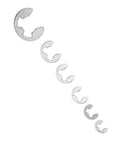 Heavy Duty 300 Piece Stainless Steel E Clip Set M1.2 To M15 Retaining Ring Circlip Assortment Kit displayed in various sizes.