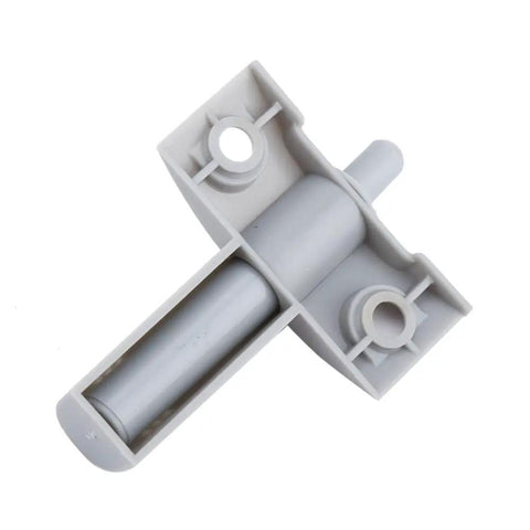 Twenty Piece Soft Close Damper Buffers For Cabinets And Drawers Hella Sturdy Abs Build Ultra Smooth Quiet Operation No Slamming Setup Gray component view, gray ABS material, designed for quiet drawer operation.