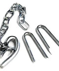 Top Notch Electric Fence Gate Latch Bundle Of 20 With 14 Inch Steel Chain And Heavy Duty Staples for secure farm use.
