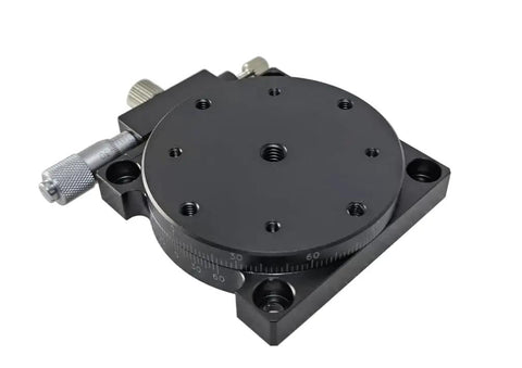 Manual Rotation Stage With 360 Degree Coarse Rotation Plus Or Minus 5 Degree Fine Lock, 1 Degree Dial Graduation, 60 mm Diameter