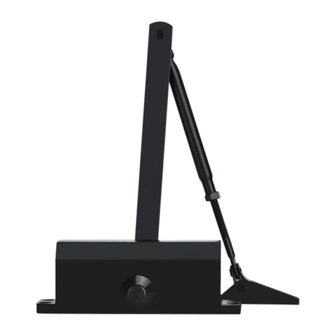 Cast Aluminum Door Closer With Adjustable Hydraulic Soft Close And Smart Closing Detection For Hands Free Auto Close, 24 Inch Model.