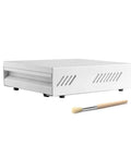 Heavy Duty Espresso Knock Box Drawer Featuring Shock Absorbing Removable Tap Bar And Grip Lock Base Designed To Save Counter Space And Keep Your Daily Brew Routine Zero Mess In Black with brush