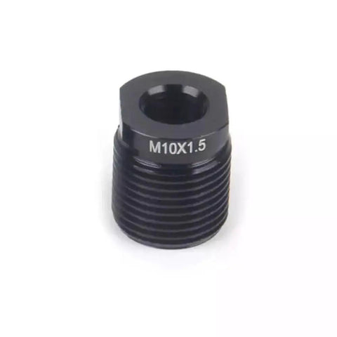 Five Piece Gear Shift Knob Thread Adapters Set For M8x1.25 M10x1.25 M12 And M14 Aluminum Alloy Nut Inserts showing M10x1.5 adapter