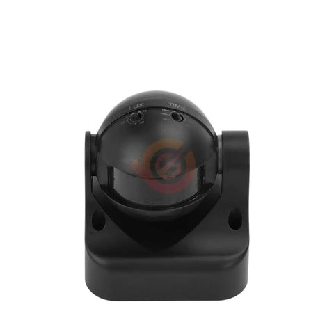 Motion Sensor Light Switch For Outdoors 110 To 240V Infrared PIR Detector With 180 Degree Rotation Automatic Timer Plug And Play Setup on black outdoor mount
