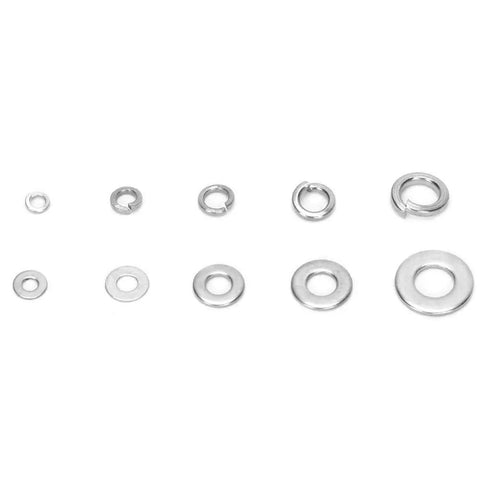 Lock Washers Assortment Kit With 5 Sizes M1.6 M2 M2.5 M3 M4 For Screws And Bolts, Anti Loosening, Leak Prevention, Surface Protection, Beefed Up Clamp Distribution, Heavy Duty Metal Washer Set For Tools And Hardware, metal washers