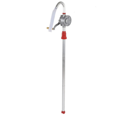 Heavy Duty Rotary Drum Pump With Hand Crank Handle Aluminum Alloy Construction Siphon Transfer Pump For 55 Gallon Buckles Fuel Lubricant Oil Dispensing Tool Efficient Flow Rate Quick Manual Transfer Solution
