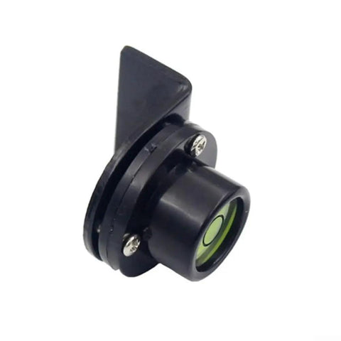 Bubble Level for Tower Ruler, Green Liquid Vial Accessory in black frame with green vial, side view, compact design.