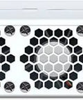 Heavy Hitting Xgs 2300 Next Gen Firewall rear view showing vents, power input, and USB port for secure data flow.