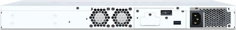 Heavy Hitting Xgs 2300 Next Gen Firewall rear view showing vents, power input, and USB port for secure data flow.