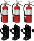 Gotta Have This Ready Set of 5 Top Notch 5Lb ABC Fire Extinguishers Paired With Rock Solid Heavy Duty Vehicle Mounts That Fit Any Truck or Camper Perfectly UL Certified Safe Choice. Five 5lb fire extinguishers with mounting brackets.