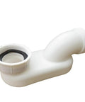 Flexible Rubber Drain Trap With G1-1/2 Threaded Ends For Bathtub Drain Applications And Straightforward Integration, side view.