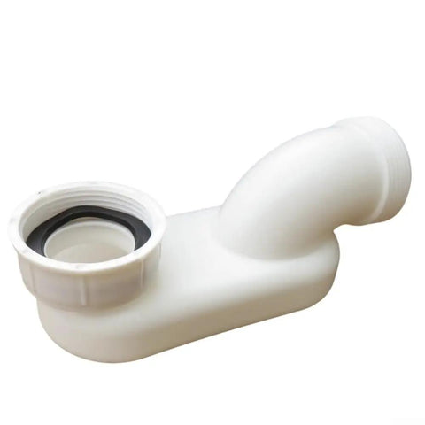 Flexible Rubber Drain Trap With G1-1/2 Threaded Ends For Bathtub Drain Applications And Straightforward Integration, side view.
