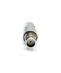 10dB SMA Attenuator Kit For In-Line RF Links, silver-plated connector, SMA male to SMA female, 50 Ohm, DC to 6GHz, VSWR 1.2, front view.