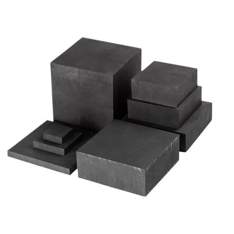 Square Graphite Plate 2 To 12 Inch Length High Purity Graphite Block Plate For Electrolysis And Electrodes, Sintering Molds, Heater Parts And Insulation Board, Pro Grade For Research Labs Or Industrial Use, 25x120x120mm image of various sizes of graphite blocks