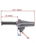 Adjustable metal fastener showing dimensions, M8 bolt size, compatible with Beefy Flight Controller Board V2.8 for DIY Multirotor Drones.