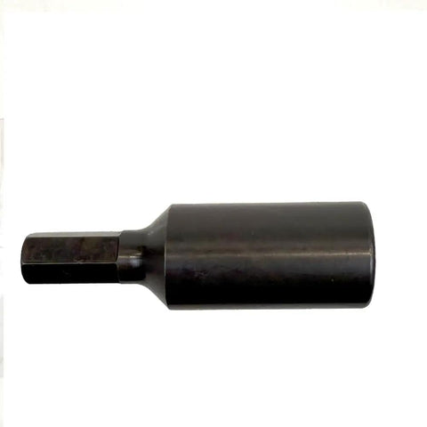 Close-up of Chuck Adapter For 7800 Earthworm Auger, 4 Inch Reversing Auger Accessory, side view, black finish, durable metal design.