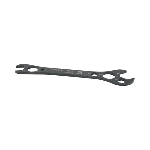 Non Slip Grip Pro Grade Flat Double End AC Wrench Set For Air Conditioner Installation And Repair 6-24mm Black Ergonomic Open-Wrench Design For Tight Spaces And Slippery Surfaces, black double-end wrench