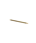 Brass float valve stem, 12 in long, dual NPT threaded ends (1/4-20 and 5/16-18).