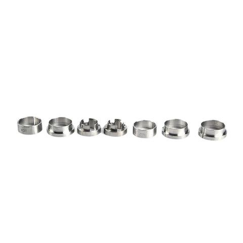 Seven stainless steel movement holders for Watch Movement Holder And Repair Tool Rotating Base Kit For 8500 2000 7750 Movements