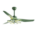 52 Inch Green Flower Ceiling Fan With Ultra Quiet Motor And Handy Remote Control Smooth Breeze Led Lamp in a stylish design.