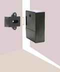 Hidden RFID Electronic Cabinet Lock For Wooden Cabinets, Drawers, And Cupboards, Easy DIY Install, Black lock shown in profile