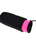 Lightweight Portable Drawstring Gear Bag for Scuba Diving and Underwater Gear Storage with pink SMB Sausage Tube, Black