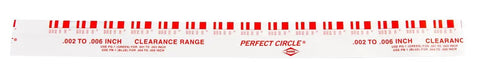 Red insert from Pro-Grade Plastigauge Kit For Bearing Clearance, Color-Coded Sizing, Oil-Soluble Formula, Made In USA, .002-.006 inch range