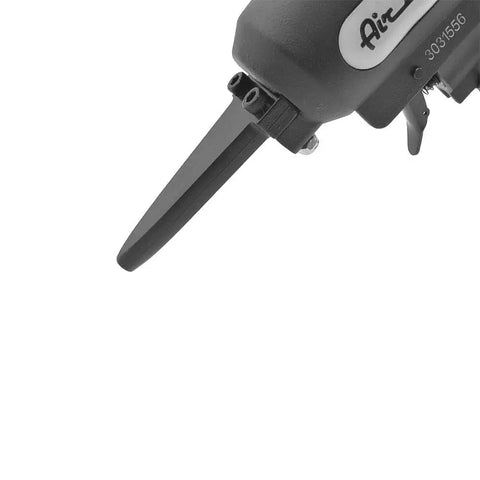 Close-up of the nozzle of Beast Mode Heavy Duty Pro Punch Nailer And Nail Remover With 1 Quarter Inch NPT Air Inlet for fastening and extraction