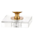 Detail of crystal base of Dope Brass LED Table Lamps Set of 2 With Crystal Bases Mid Century Modern Sputnik Design For Living Room Or Bedroom White Linen Shade Energy Saving LED Bulbs Included 34.75 Inch Tall