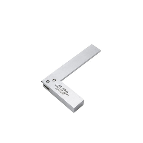 Machinist square, steel 80x50 mm wide-seat right-angle ruler