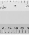 Metal Architect Ruler 12 Inch Pro Grade With Four Bevel Scales For Drawing Drafting And Engineering Left To Right Calibrations One Thirty Second One Sixteenth One Eighth And One Quarter For Precise Measurements. Aluminum architect ruler with inch scales