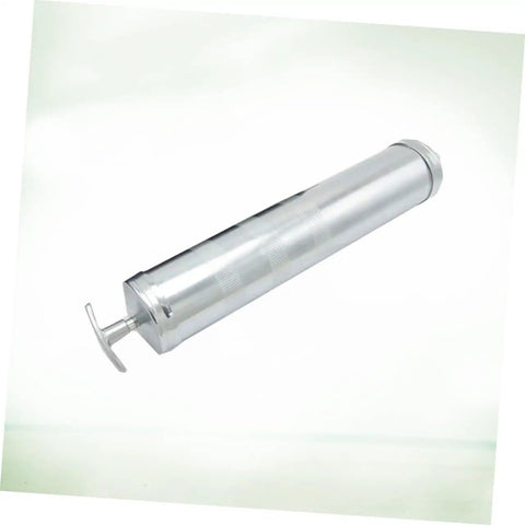 500cc Pump Hand Oil Transfer Extractor, Lightweight Manual Fluid Siphon For Cars, Lawn Equipment And Liquids, Silver Plating Style