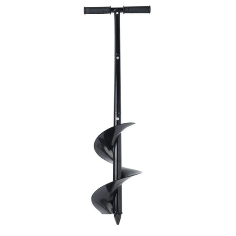 Heavy Duty Garden Auger Drill Bit 5.9 Inch By 33 Inch Handheld Post Hole Digger with Non Slip Handle vertical view