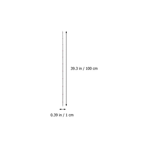 No Fuss Self Adhesive One Meter Steel Metric Track Ruler Tape Dead Straight Scale shown with measurements on a white background.
