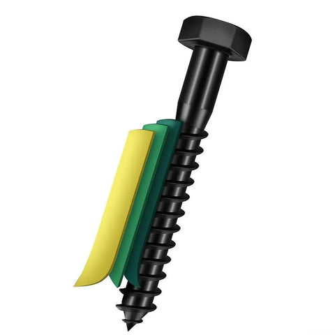 Close-up of lag bolt with anchors from Heavy Duty TV Mount Hardware Kit with 6 M8x65mm Lag Bolts, Anchors, Washers, and Bubble Level