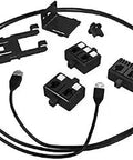 Components of Modular Temperature And Humidity Rack Sensor SN-TH For Data Center Monitoring with cables, brackets, and connectors.