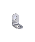 Heavy Duty Rust Proof L Brackets Sling Blades Built Tough For Shelves Walls And Cabinets With Countersunk Screws Slick Stainless Finish, close up view.