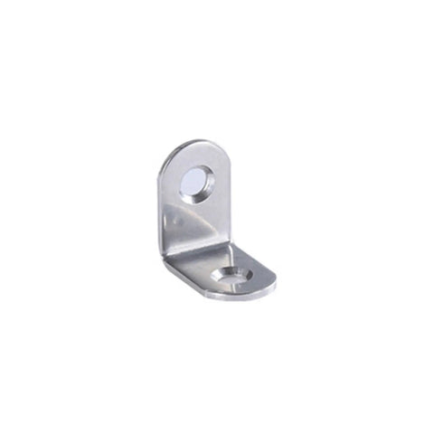 Heavy Duty Rust Proof L Brackets Sling Blades Built Tough For Shelves Walls And Cabinets With Countersunk Screws Slick Stainless Finish, close up view.