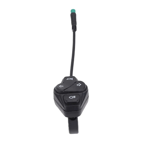 Front view of All In One Handlebar Control Switch For Electric Scooters With Headlight Horn And Turn Signals showing buttons